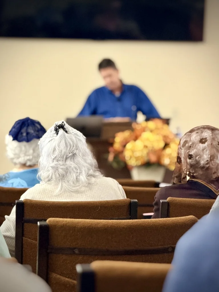 Believers gathered together at Pittsboro Bible Assembly